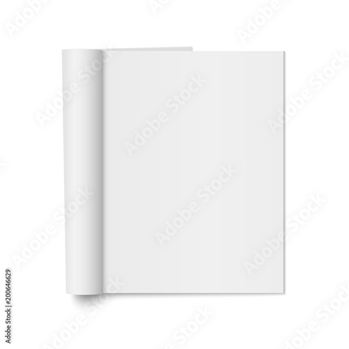 Vector mock up of realistic magazine