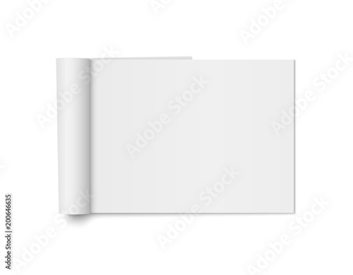 Vector mock up of realistic magazine