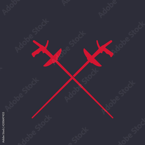 fencing foils vector illustration
