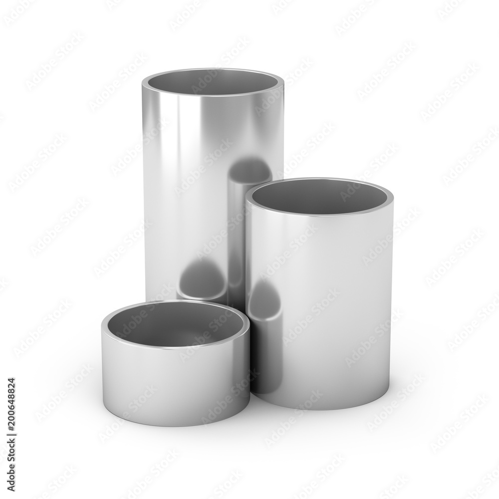 3D Rendering Metal Pipes isolated on white 3D Rendering Metal Pipes isolated on white