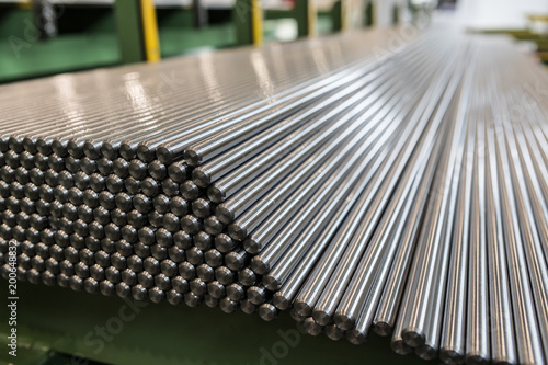 Metal profiles and tubes. Different stainless steel product

