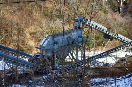 mining equipment in mountains. currently not working photo