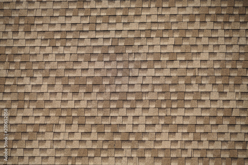 close up on brown roof shingle background