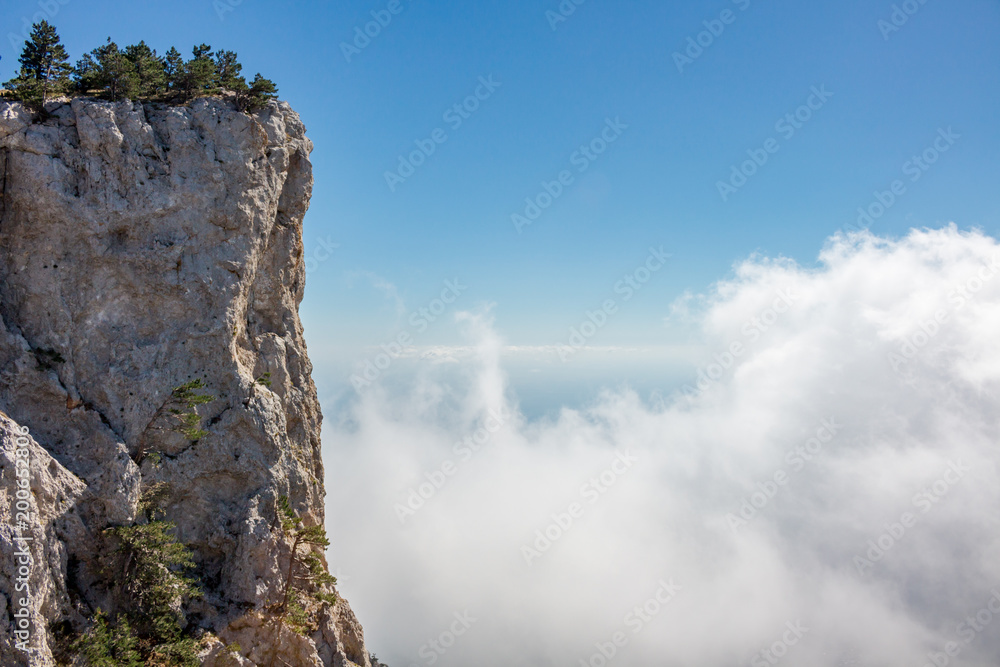 The south coast of Crimea. View to the top of Ai-Petri mountain, Crimea
