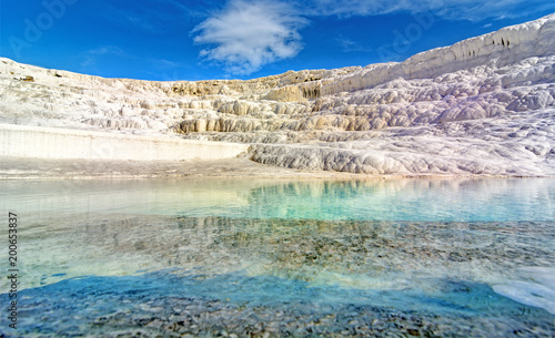 Pamukkale, which hosts thousands of local and foreign tourists every year, admires visitors with its unique image. 