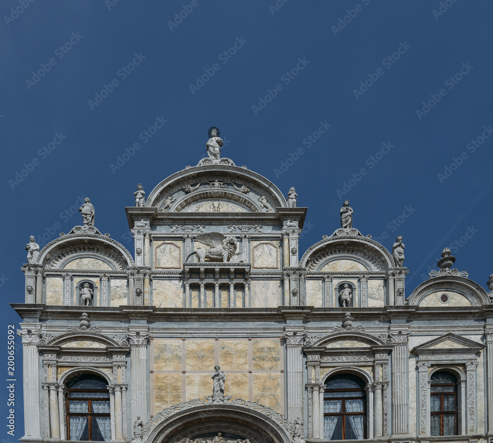 Facade of the Basilica dei Santi Giovanni e Paolo - Venice, Italy.
