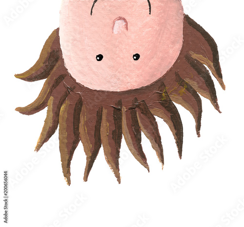 Upside down funny boy