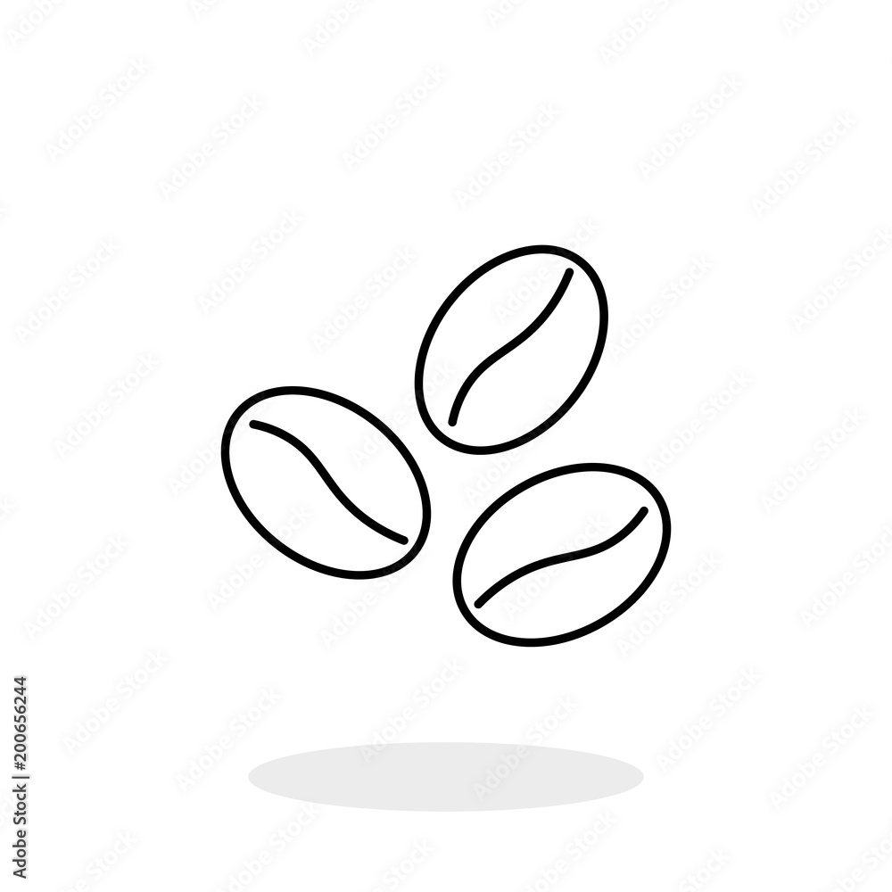Coffee bean icon, drink symbol, vector illustration flat design graphic Coffee bean icon, drink symbol, vector illustration flat design graphic