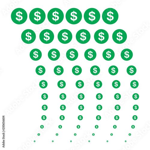 Dollar icon, money symbol, vector illustration flat design graphic