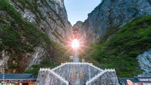 Tianmen Mountain Landmark Nature Travel Place Of Zhangjiajie, Changsha, China (3 Shot)