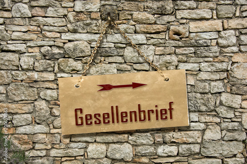 Schild 235 - Gesellenbrief