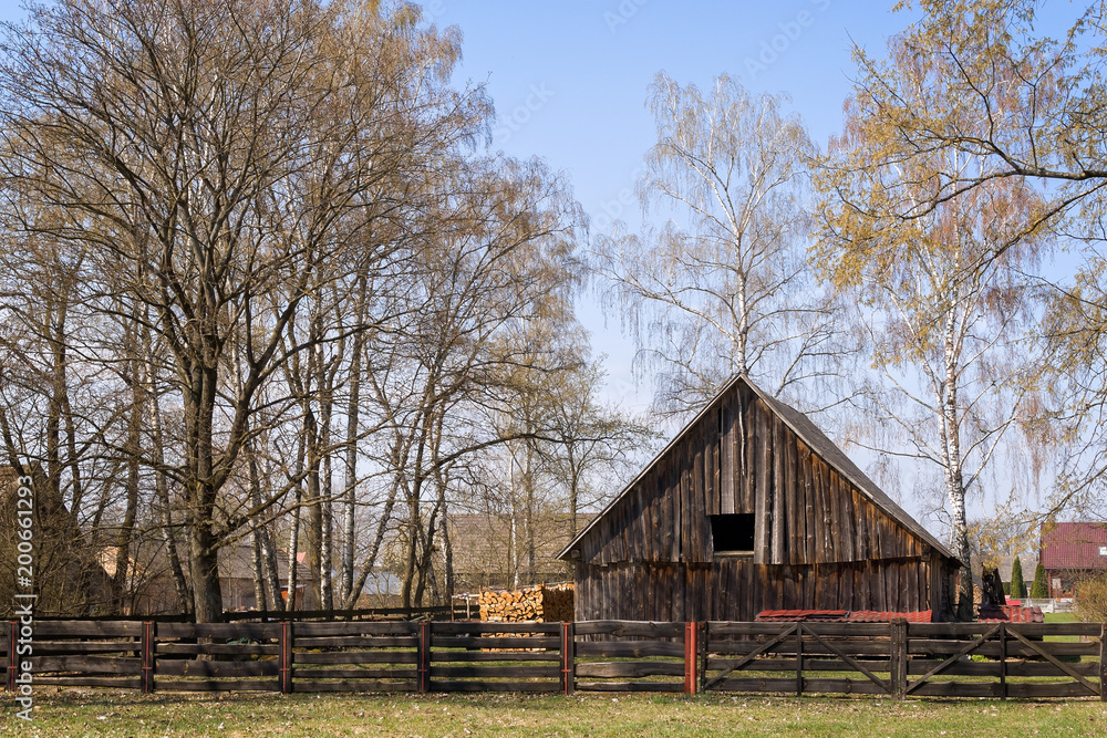 Obraz premium Drewniana architektura Podlasia