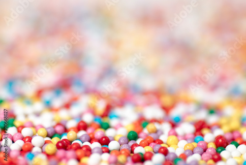 Colorful abstract background - close-up photo of the confectionery topping.