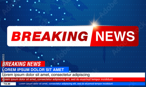 breaking news background with planet