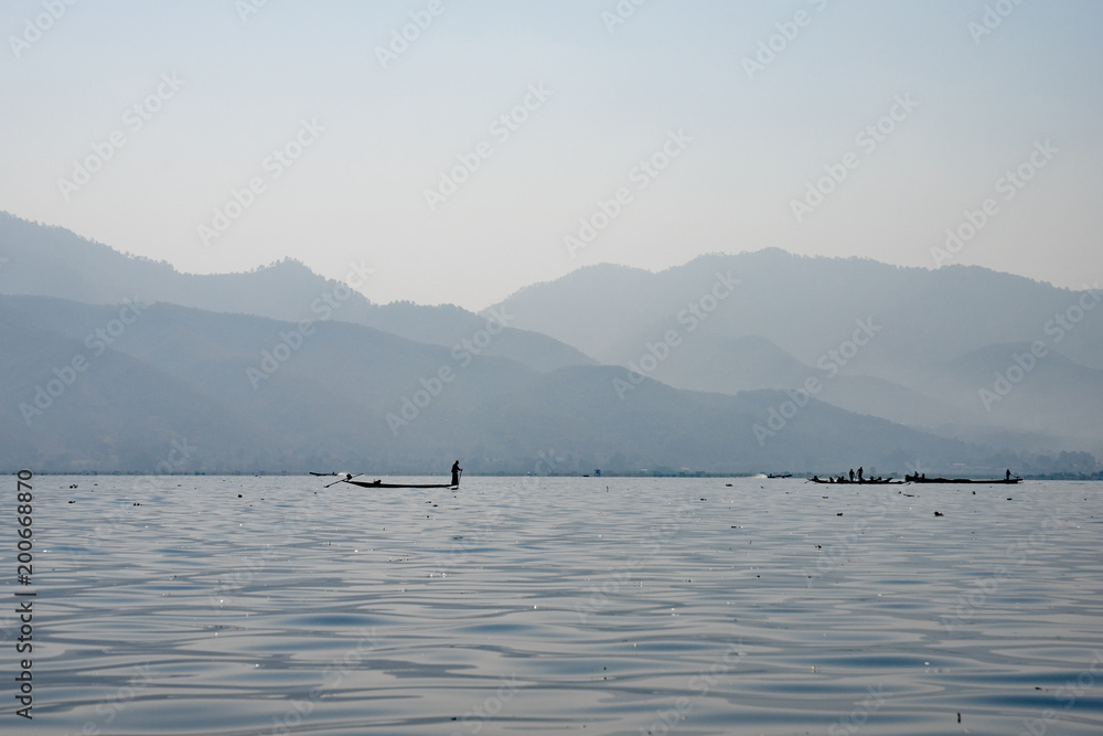 Fischer auf dem Inle-See in Myanmar