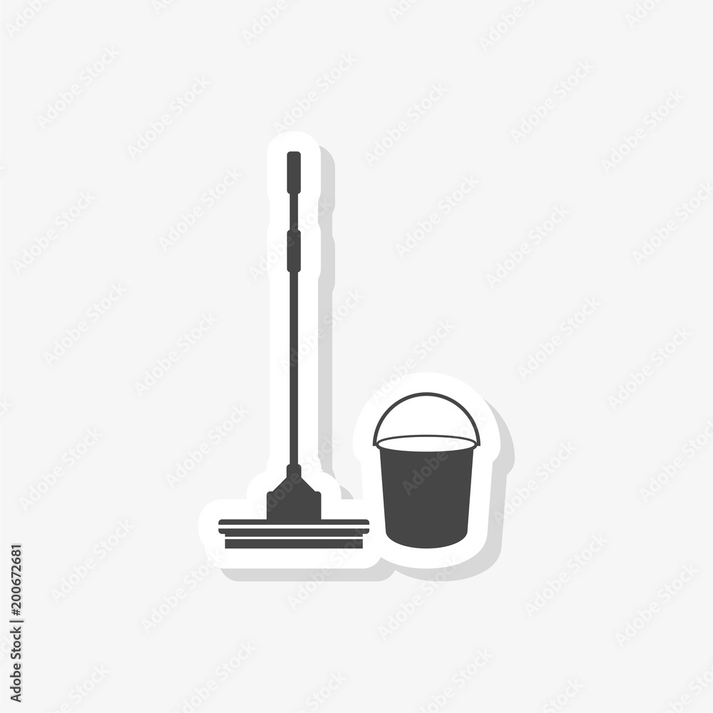 Cleaning sticker, Cleaning Icon, simple vector icon Cleaning sticker, Cleaning Icon, simple vector icon