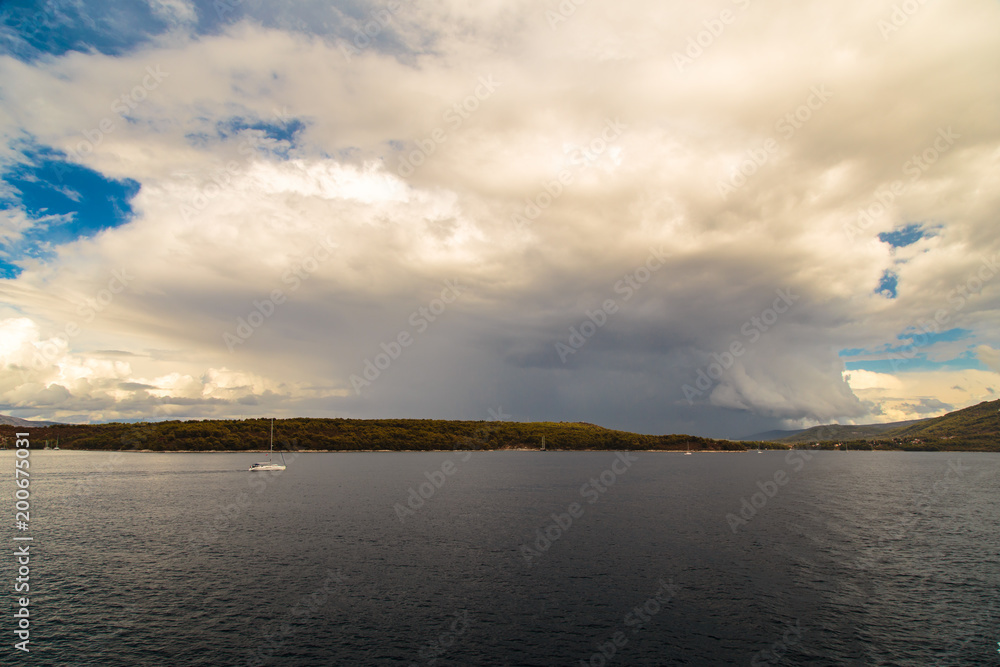 Fototapeta premium Storm in the sea of Split