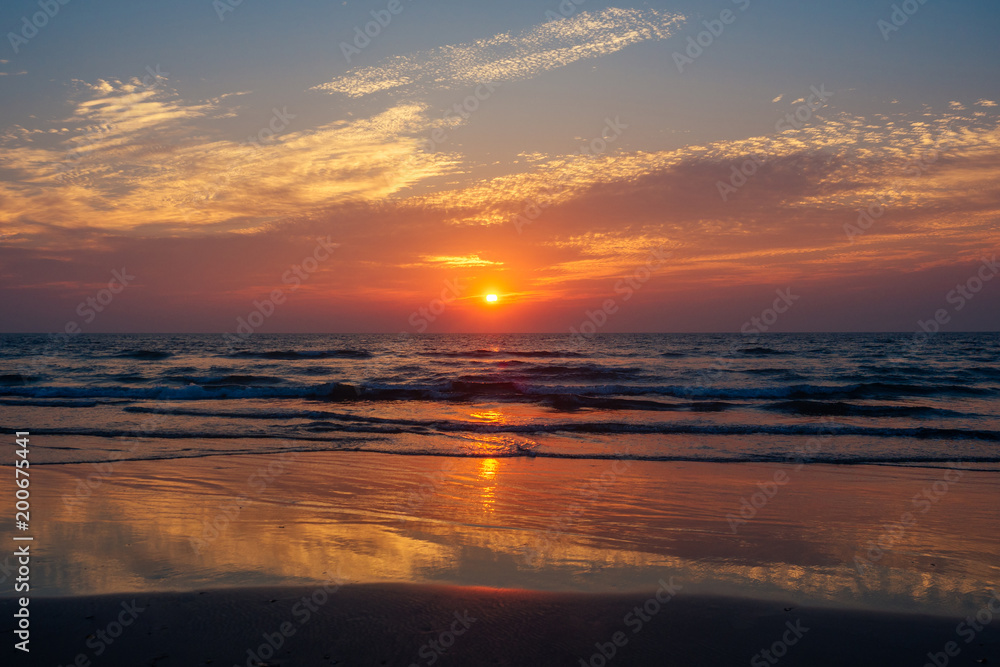 beautiful sunset in the Indian Ocean beautiful sunset in the Indian Ocean