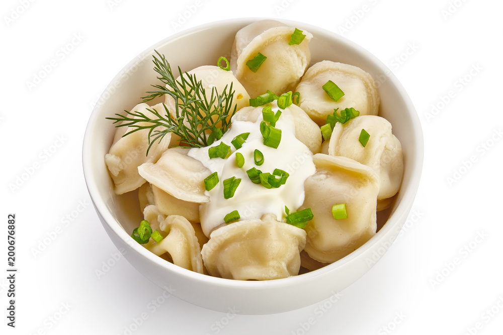 Bowl with tasty dumplings Bowl with tasty dumplings