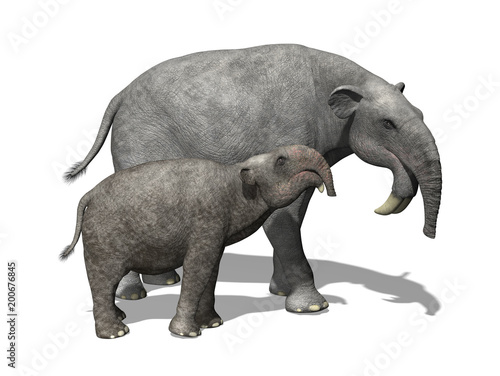 Φωτογραφία Deinotherium with Young