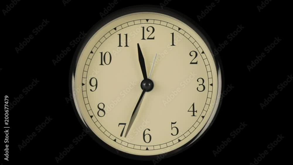 Flow of time demonstrated on clock with fast moving hands Flow of time demonstrated on clock with fast moving hands
