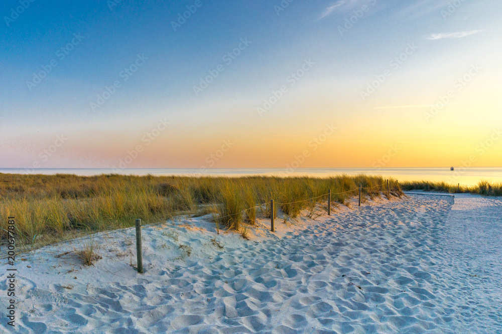 baltic sea beach in the evening at sunset baltic sea beach in the evening at sunset
