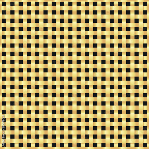Seamless golden weave pattern background