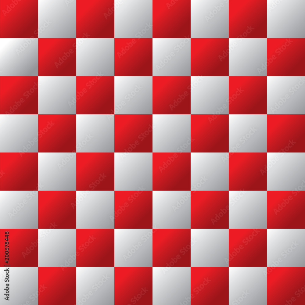 Fototapeta premium Seamless red and white padded upholstery vector pattern texture