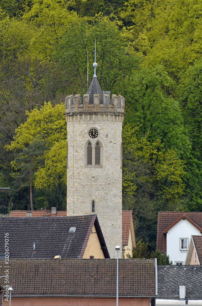 Fototapeta premium uhrturm in oppenheim