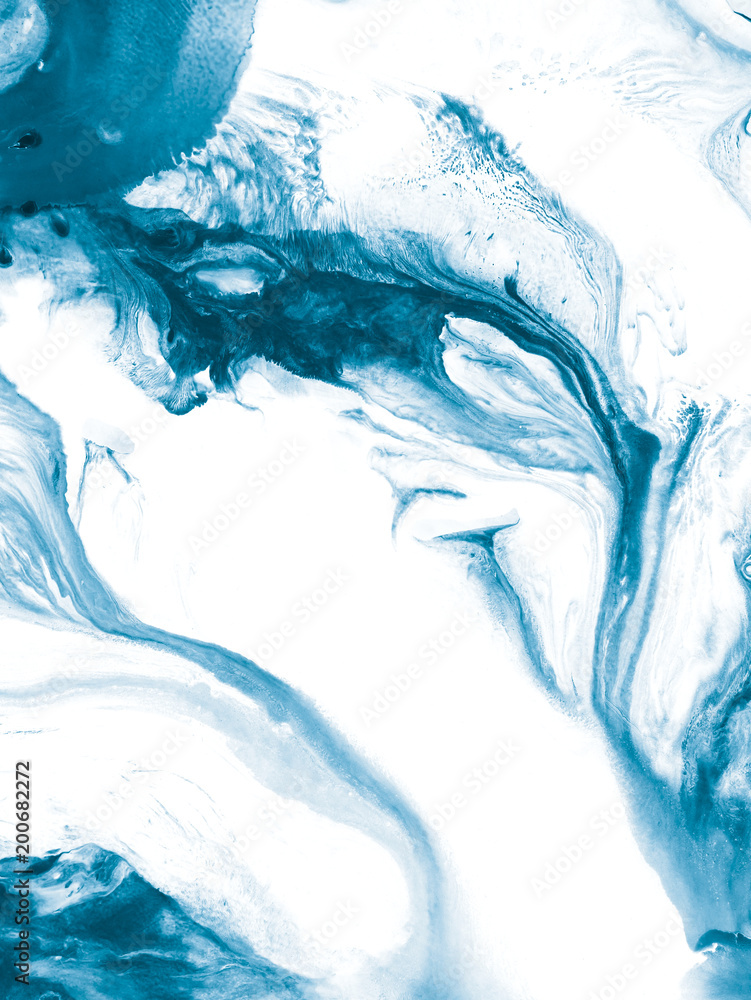 Obraz premium Blue abstract hand painted background
