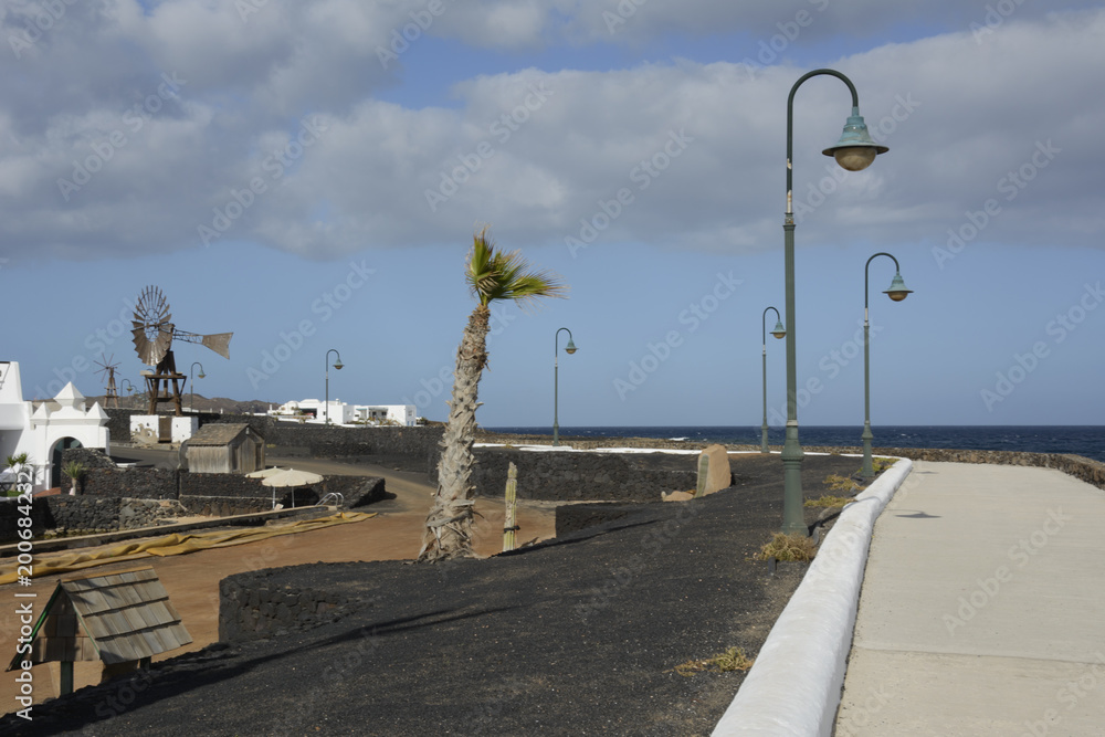view of promenade, Costa Teguise, Lanzarote, Canary Islands