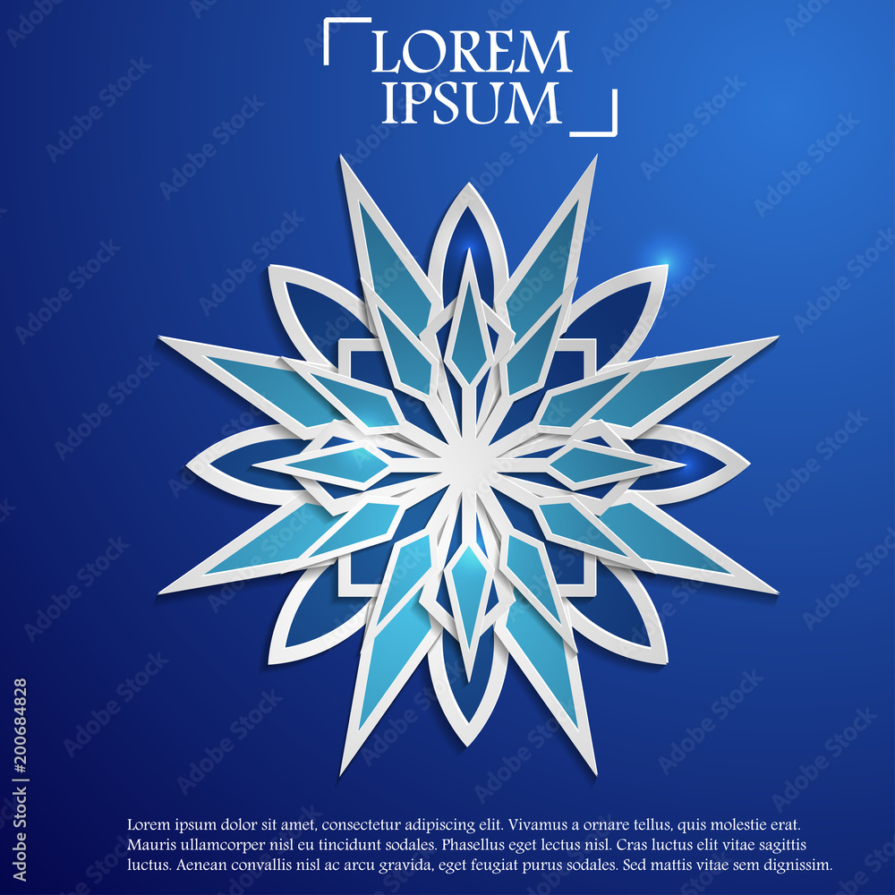 Obraz premium Paper graphic of islamic geometric art. 