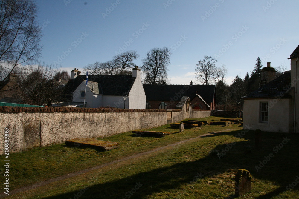 Graveyard at church in Cromarty, Scotland, Black Isle