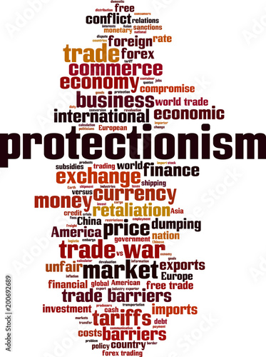 Protectionism word cloud