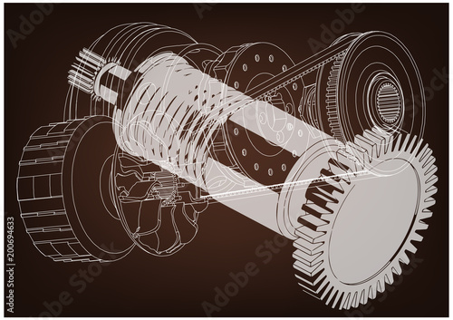 Belt gear  vector