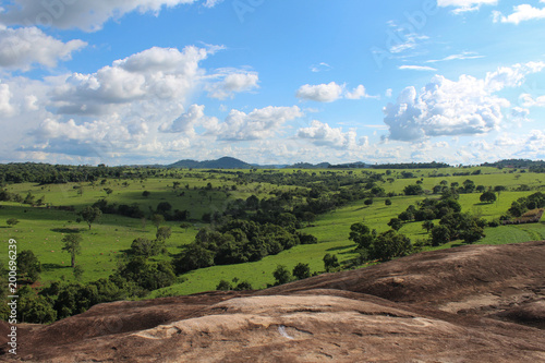 landscape rock field sky