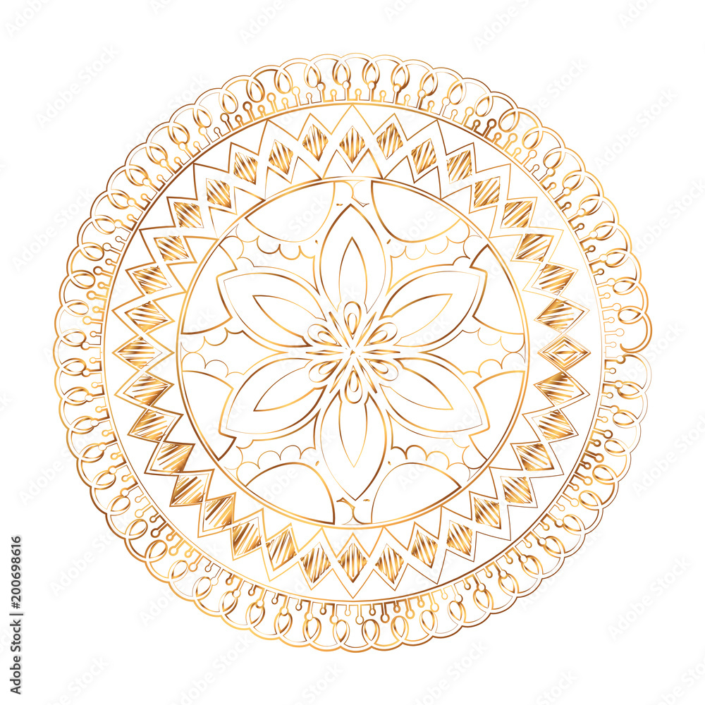 golden and circular mandala vector illustration design golden and circular mandala vector illustration design