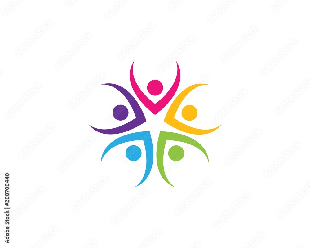 Fototapeta premium community care Logo template