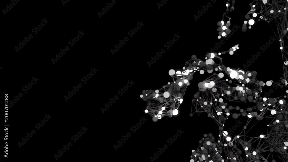 A Gowing Molcular Network. 4K UHD animation.