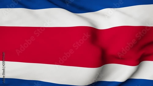 The Costa Rica flag waving in the wind. The Costa Rican flag flaps in the breeze, filling the whole frame. See portfolio for similar and much more! photo