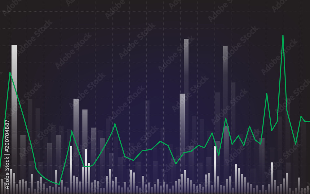 Graph chart of stock market investment trading on white background design. Bullish point, financial chart, Trend of graph. Vector illustration Graph chart of stock market investment trading on white background design. Bullish point, financial chart, Trend of graph. Vector illustration