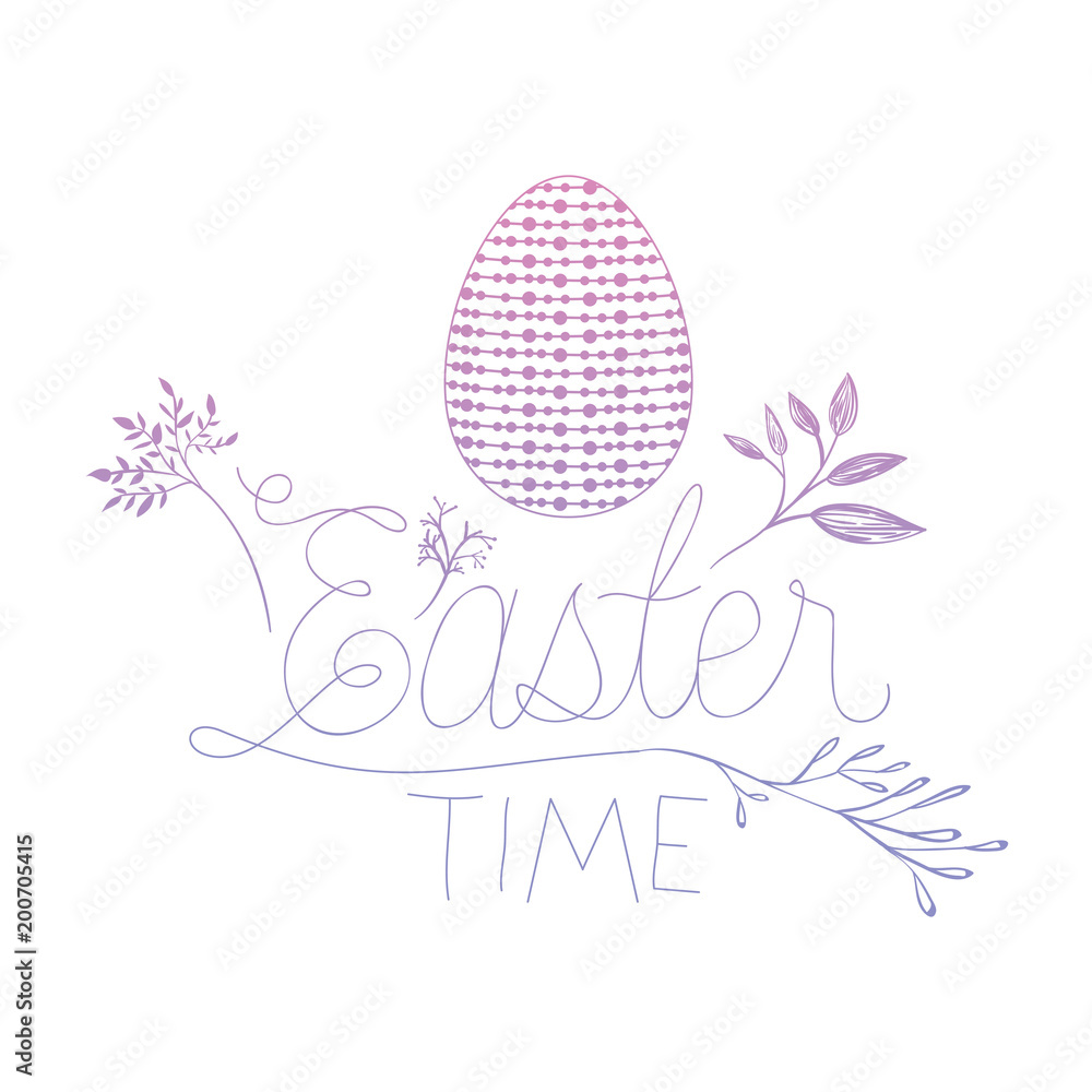 happy easter egg paint with wreath