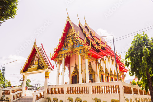 The beautiful Thai Buddist Church at Phuket  Thailand