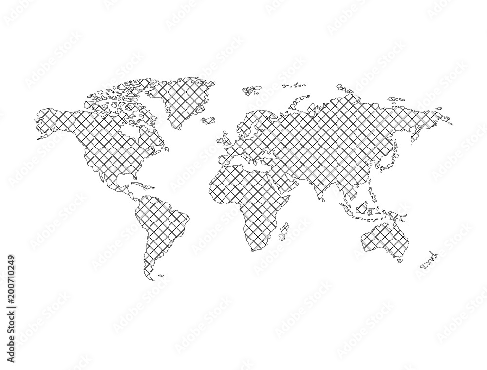 Fototapeta premium world map geography icon