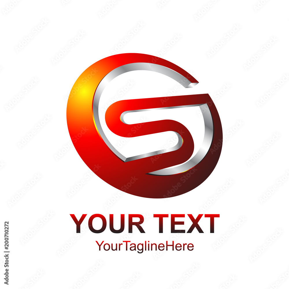 Letter S logo design template colored silver red circle sphere design for business and company identity. Abstract initial S alphabet logo element. Letter S logo design template colored silver red circle sphere design for business and company identity. Abstract initial S alphabet logo element.