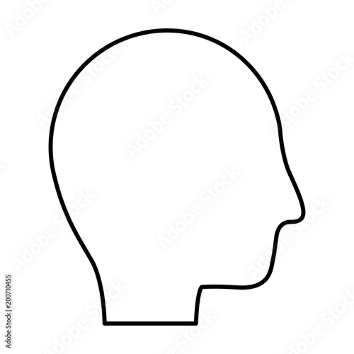 head profile human with
