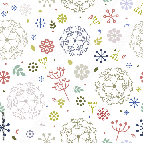 Naklejka wektor bez szwu powtarzania ilustracja kwiatowy wzór