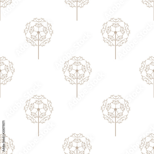 Fototapeta Naklejka Na Ścianę i Meble -  vector seamless repeating illustration pattern dandelions