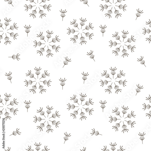 Fototapeta Naklejka Na Ścianę i Meble -  vector seamless repeating illustration pattern dandelions