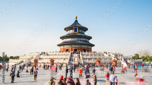 Time lapse of Temple of Heaven in Beijing,China.